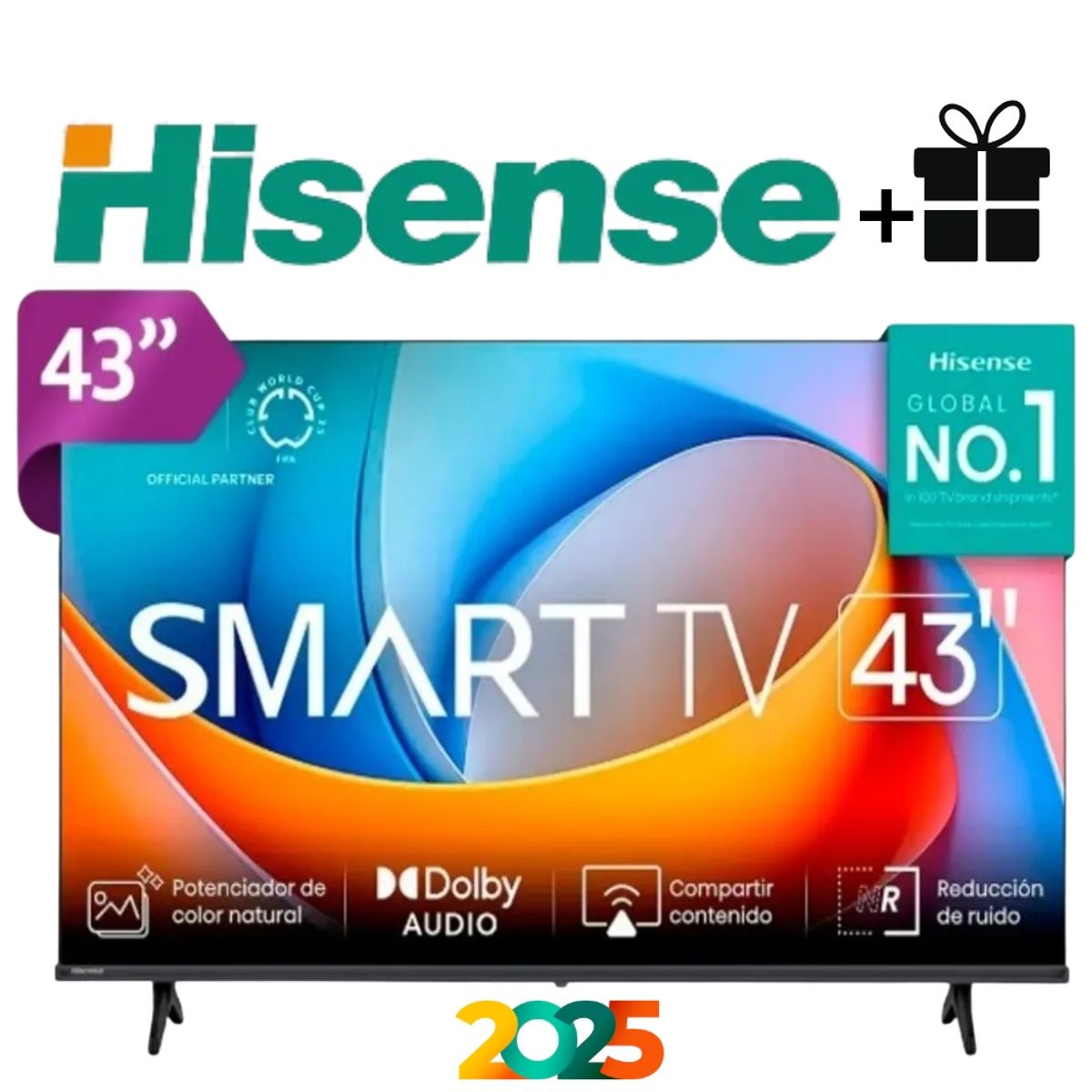 Hisense - TELEVISOR 43 HISENSE FHD SMART TV MOD 43A4NV+ REGALO A. DIGITAL