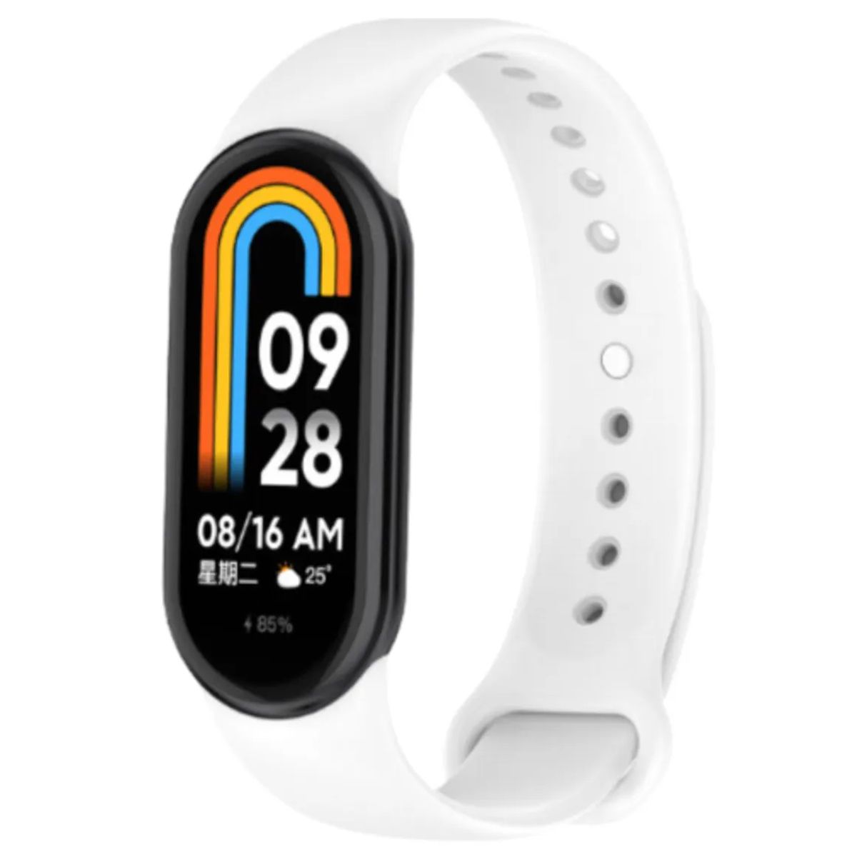 GENERICO - Correa Silicona Compatible con Xiaomi Mi Band 8 - Blanco