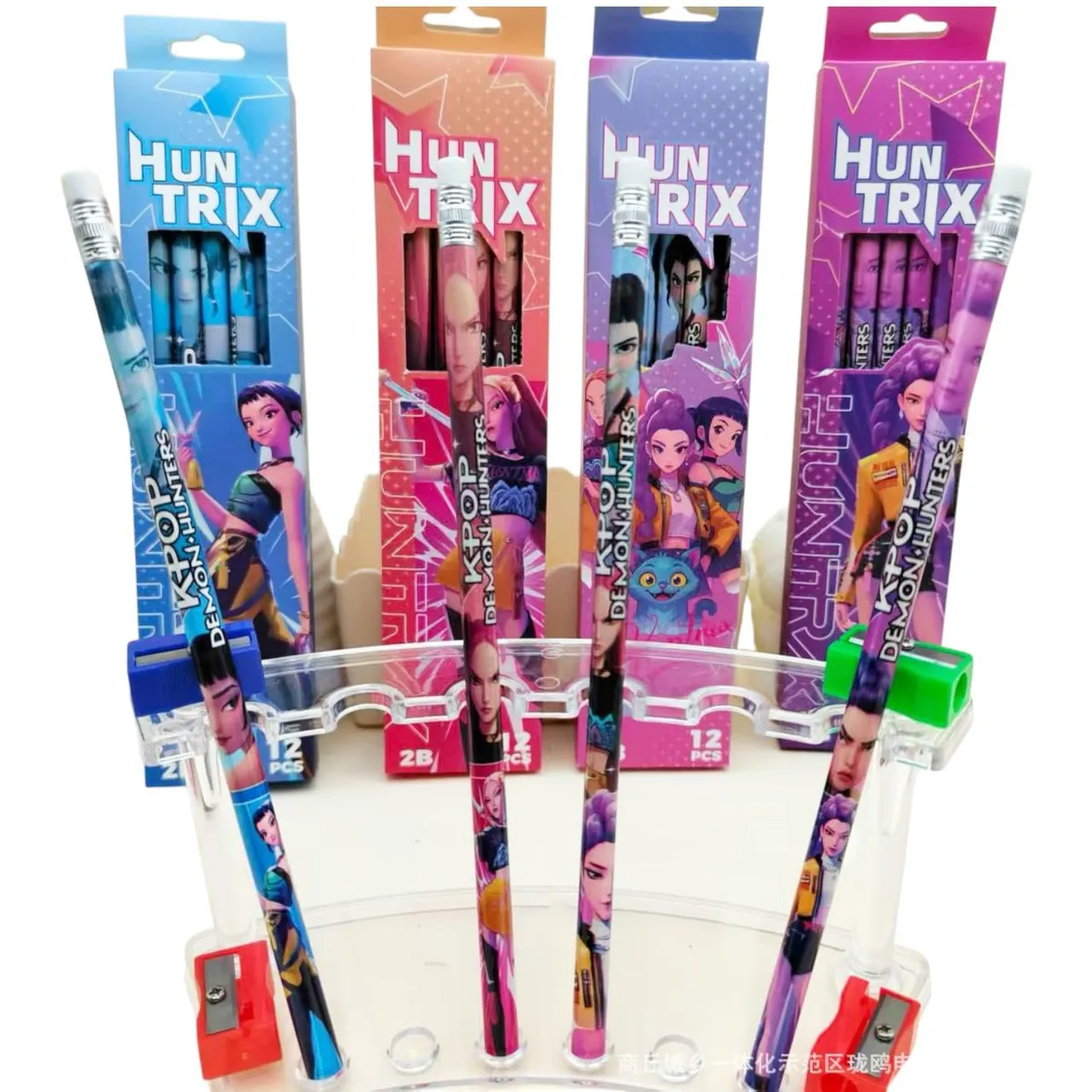 GENERICO - Set x48 Lápices 2B Guerreras K-Pop & Demon Hunters - 4 Cajas