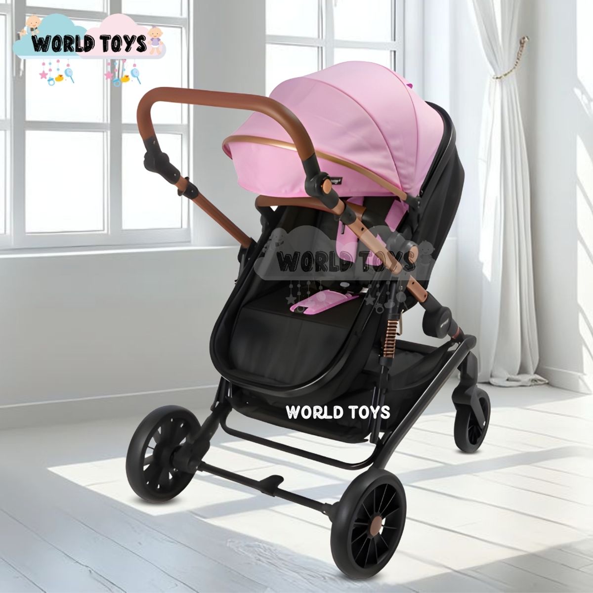 Baby - Coche Moisés Travel System «INFINITIVE GOLD II» de Lujo Pink