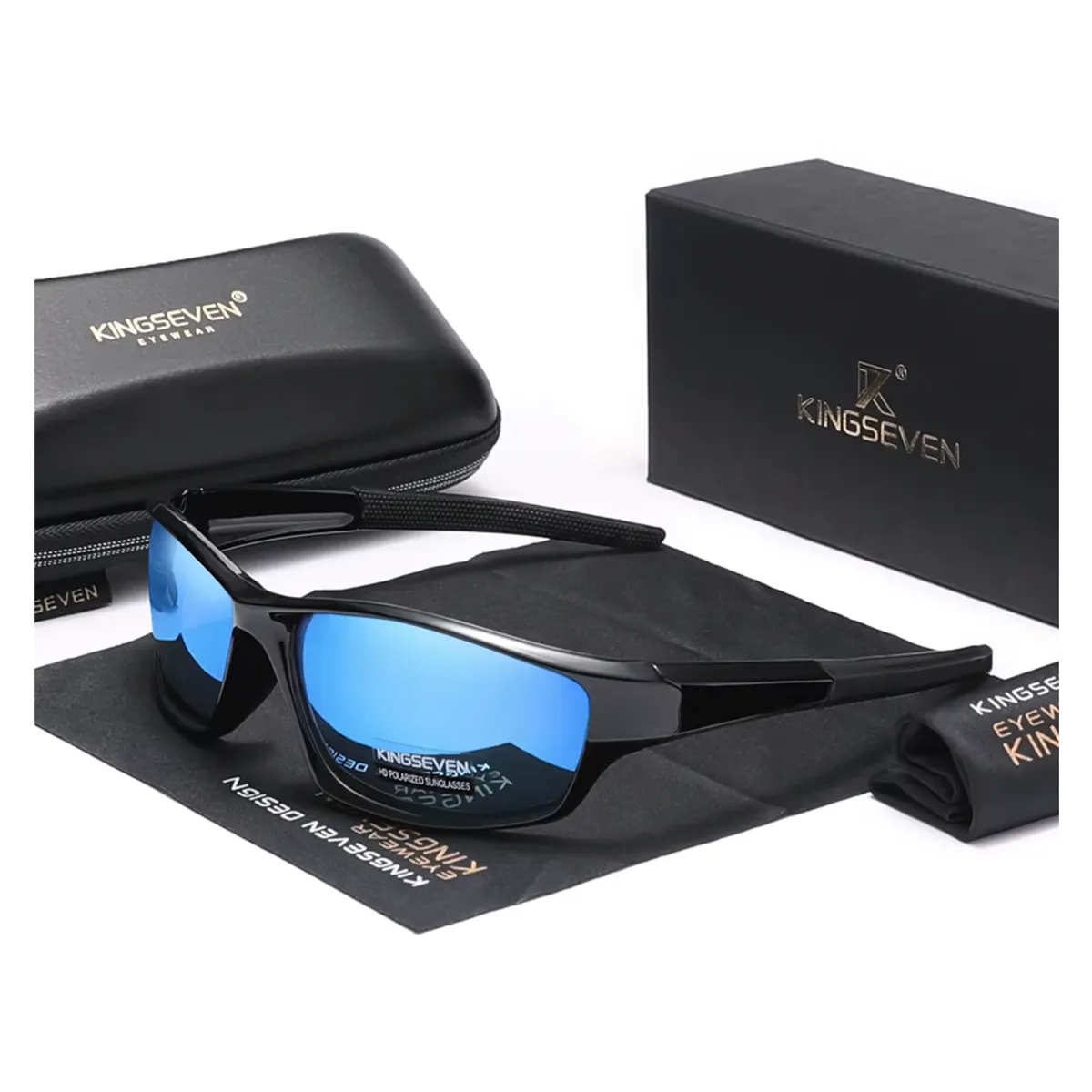 KINGSEVEN - Lentes de sol deportivo polarizado kingseven Con estuche