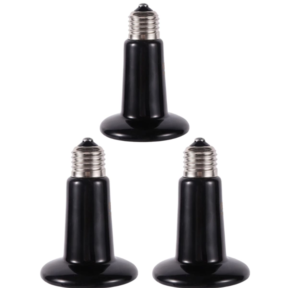 GENERICO - Pack de 3 Focos Cerámicos De Calor 50w E27 Reptiles Para Incubadora