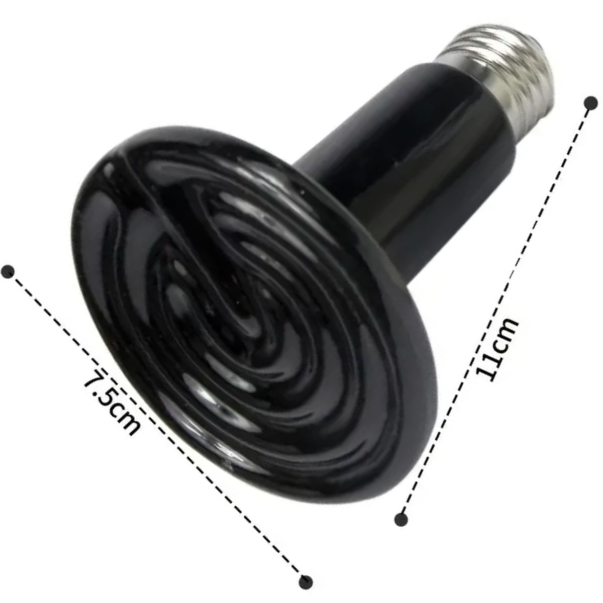 GENERICO - Foco Cerámico De Calor 75w E27 Reptiles Para Incubadora