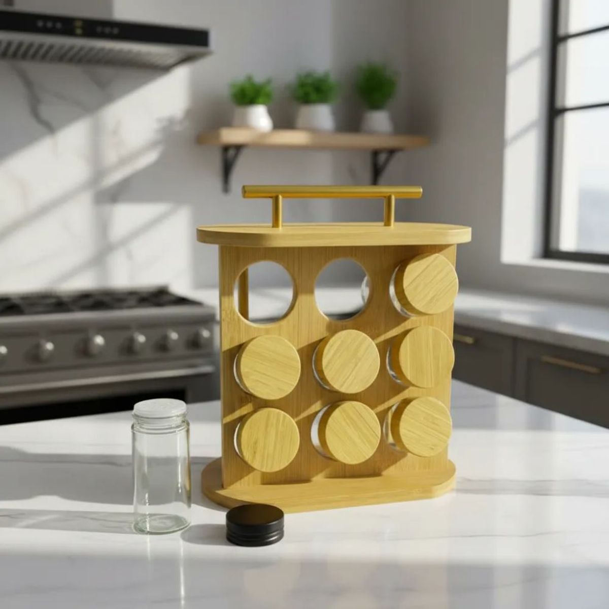 GENERICO - Set de Condimenteros Especieros 9 Frascos de 90 ml