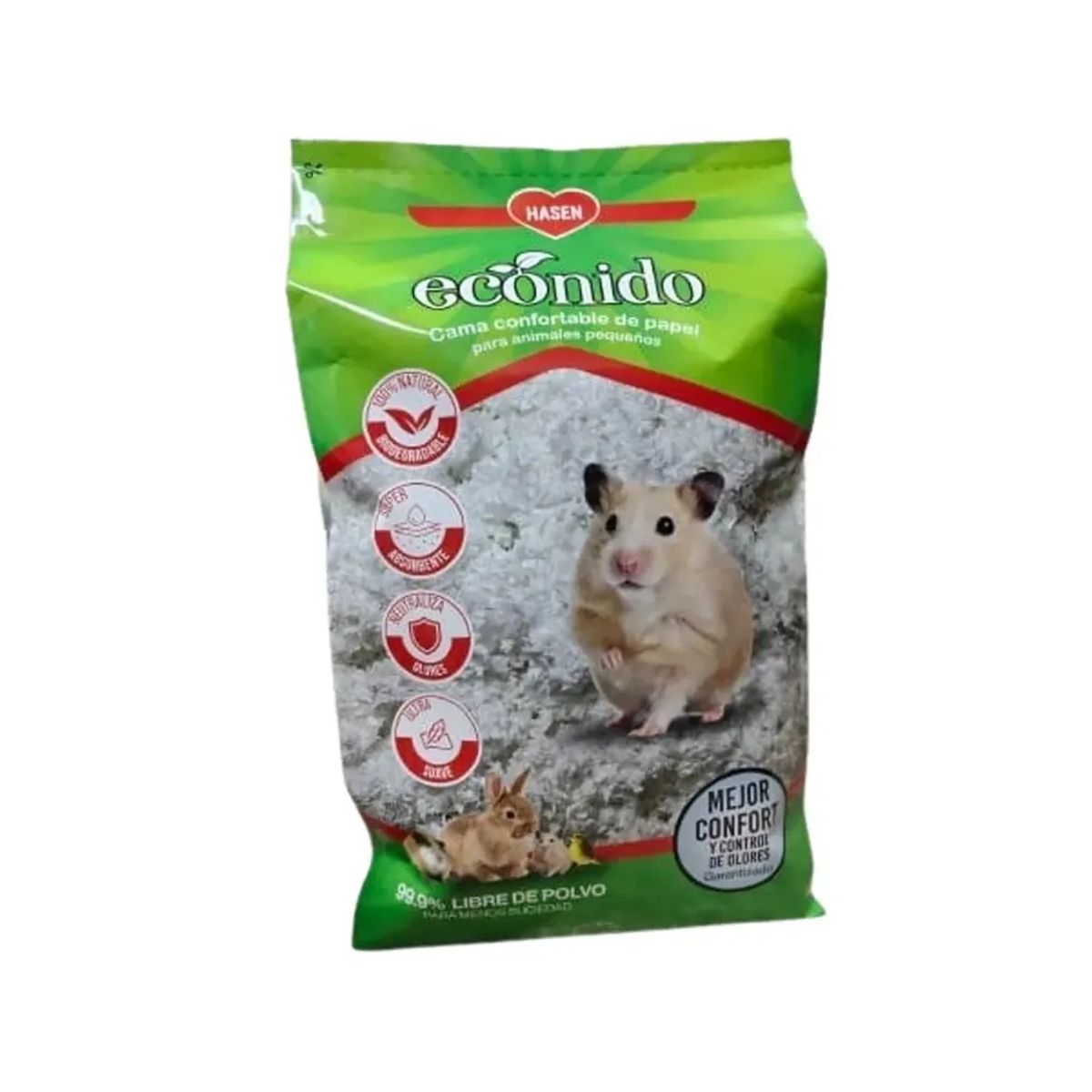 Sustrato De Papel Para Hámster, Conejos Y Roedores – 400 G - Absorbente Y Sin Polvo, marca GENERICO - Foto Principal