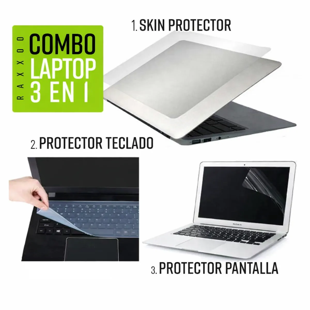 GENERICO - Combo protector de pantalla + teclado + skin para laptop 15.6 ó 16
