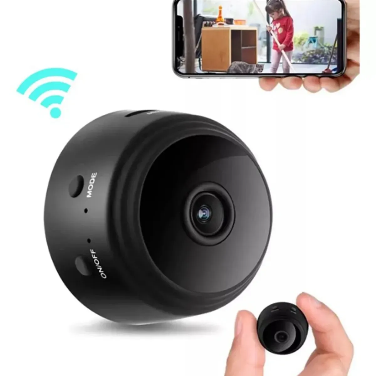 Mini Cámara Espía Wifi A9, Vigila en tiempo real desde tu celular, marca GENERICO - Foto 2