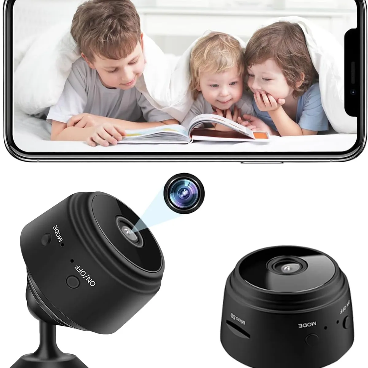 GENERICO - Mini Cámara Espía WiFi A9 HD 1080p Cámara de Vigilancia con Visión Nocturna y Control desde Celular