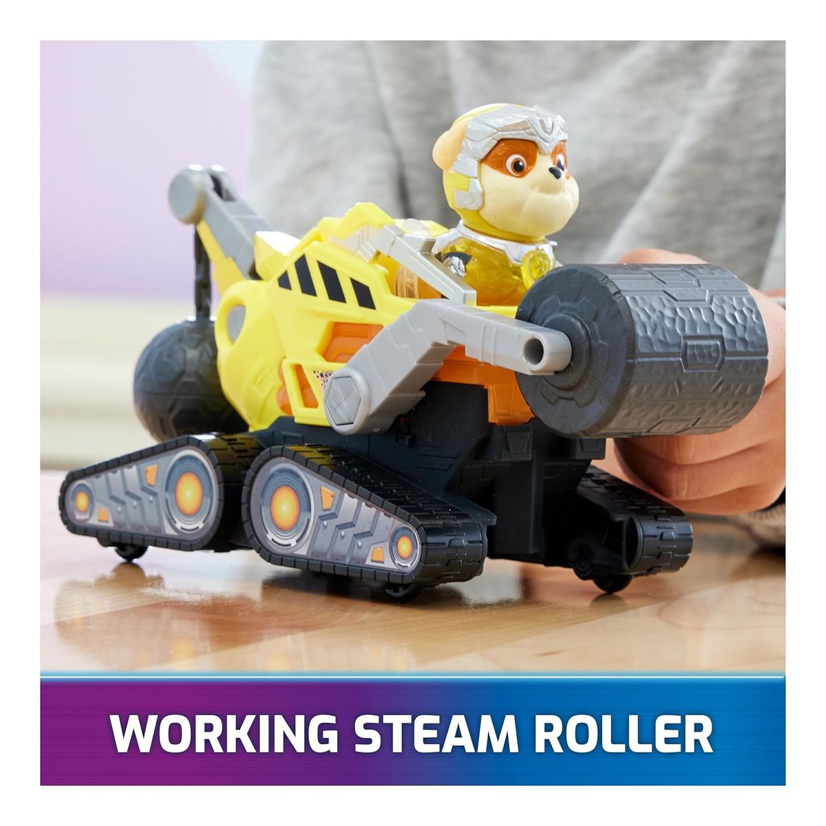SPIN MASTER - Paw Patrol The Mighty Movie camión de construcción con Rubble Luces y Sonidos