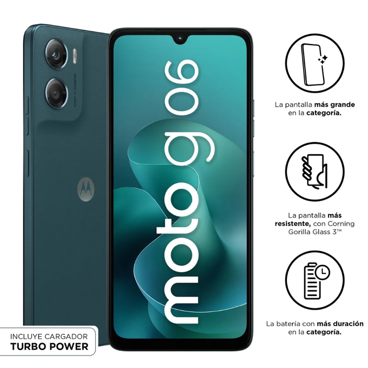 MOTOROLA - Smartphone Moto G06 4+256 Azul