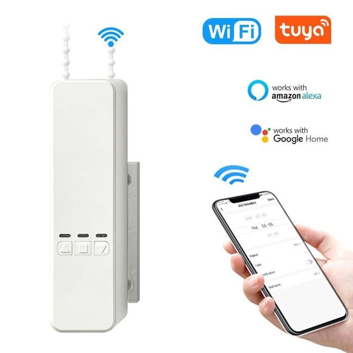 MN ELECTRONICS - Control Motor Inteligente Smart Wifi Con Batería Interna TUYA-Yh002-B