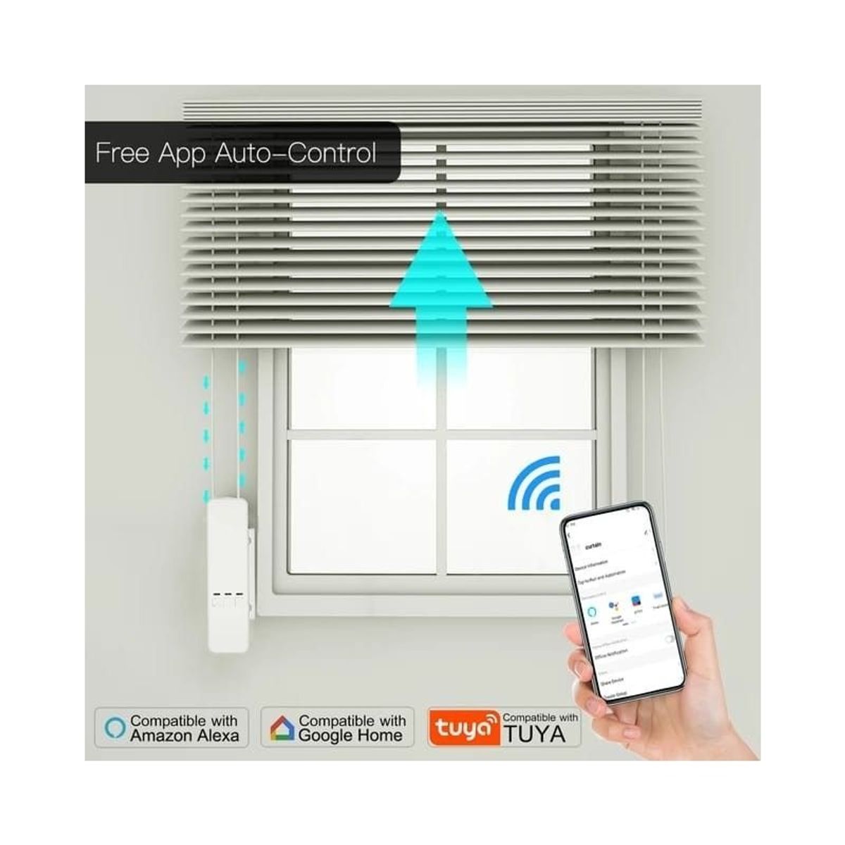 MN ELECTRONICS - Control Motor Inteligente Smart Wifi Con Batería Interna TUYA-Yh002-B