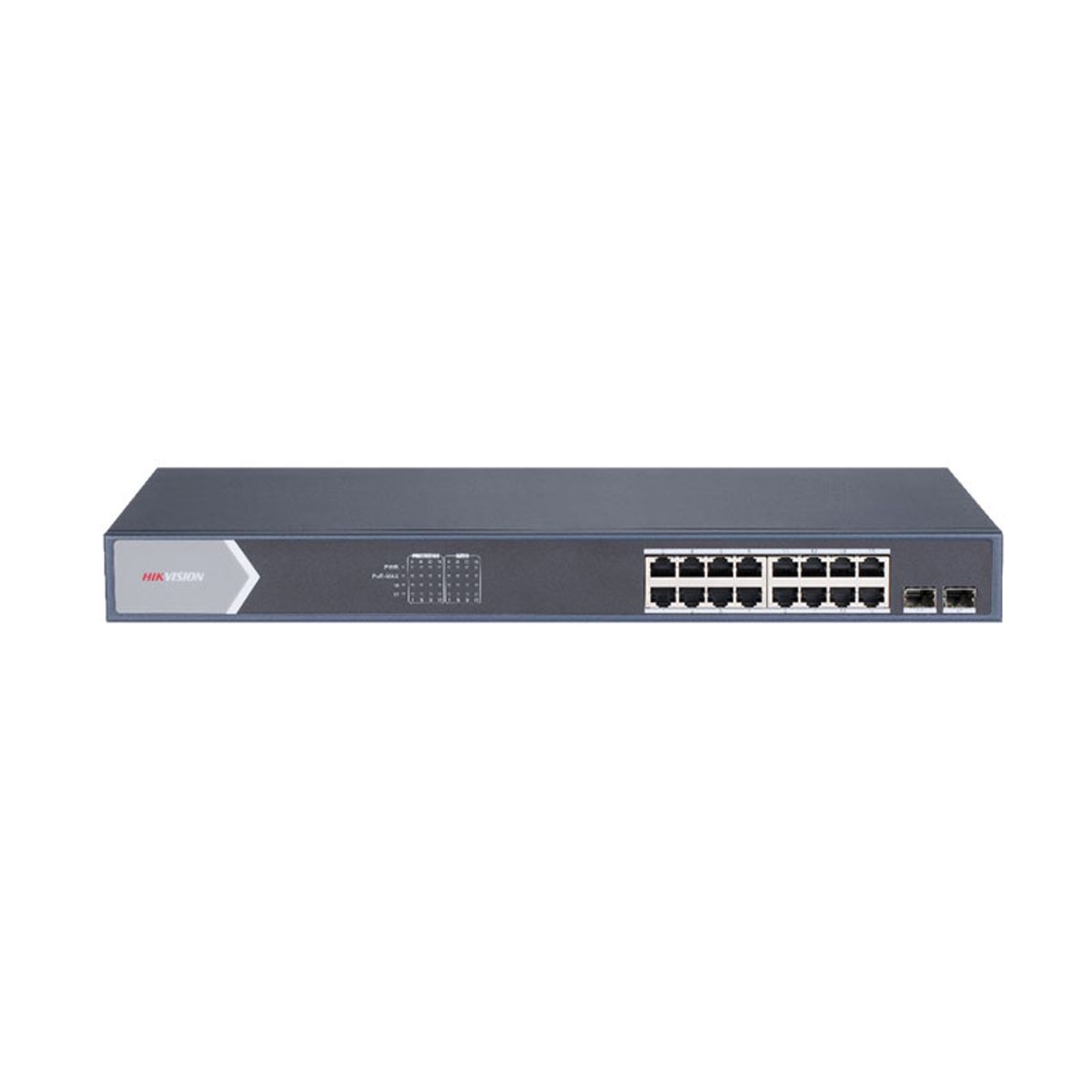 Hikvision - SWITCH ADMINIS 16 POE ALL 1000M (1G) + 1 UP RJ45 (1G) + 1 UP SFP (1G) - 230W
