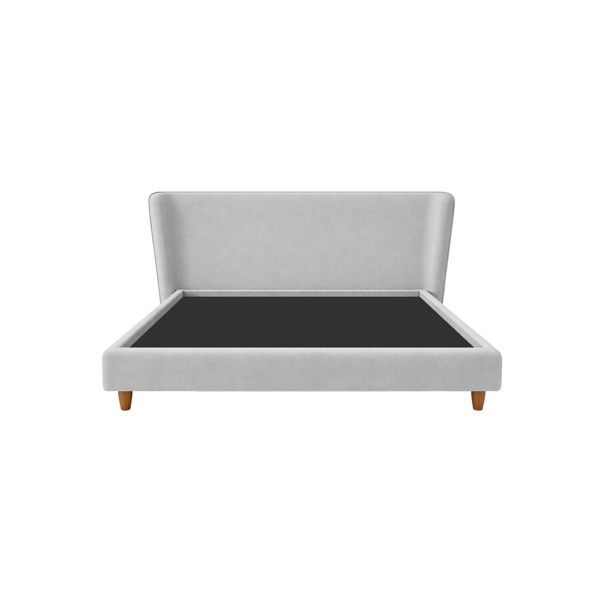 MUEBLES MACRUMO - Cama tapizada Ema - Queen 2 piezas - Gris claro