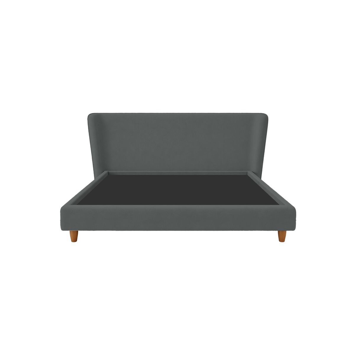 MUEBLES MACRUMO - Cama tapizada Ema - Queen 2 piezas - Gris Oscuro