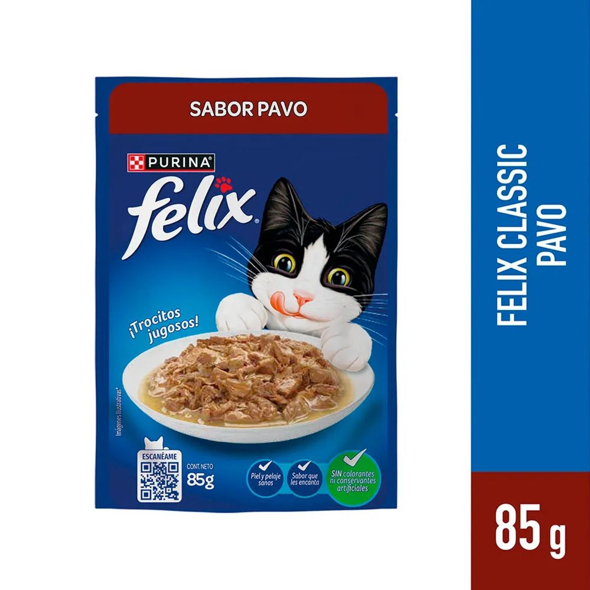 FELIX - Alimento Húmedo Para Gato Felix Sabor A Pavo 15 Und X 85gr
