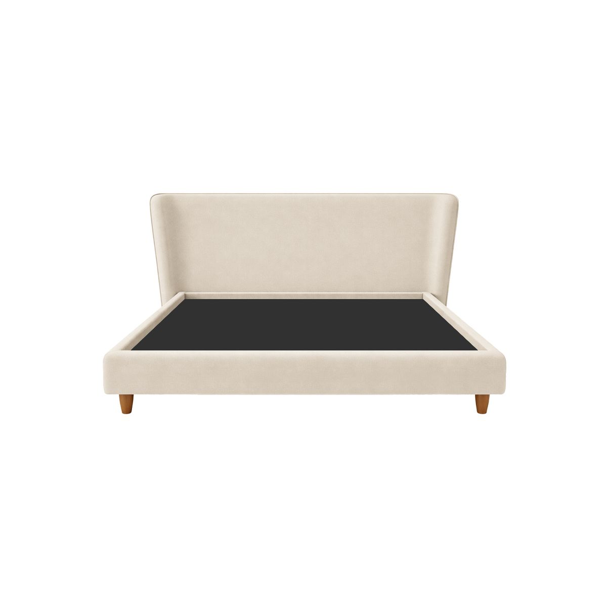 MUEBLES MACRUMO - Cama tapizada Ema - Queen 2 piezas - Beige claro