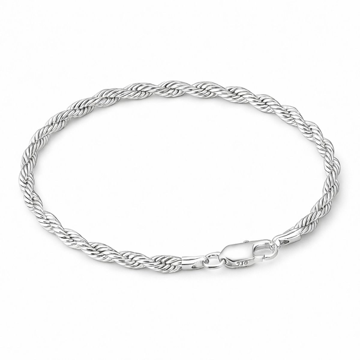 GENERICO - Pulsera Torsal Hombre Plata Ley 950