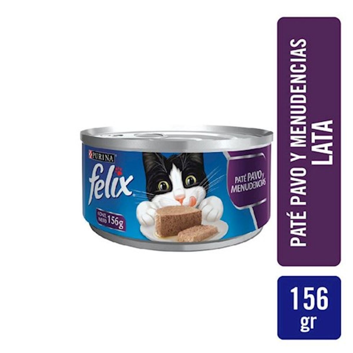 FELIX - Alimento Húmedo Para Gato Felix Paté Pavo Y Menudencias LATA X 6und