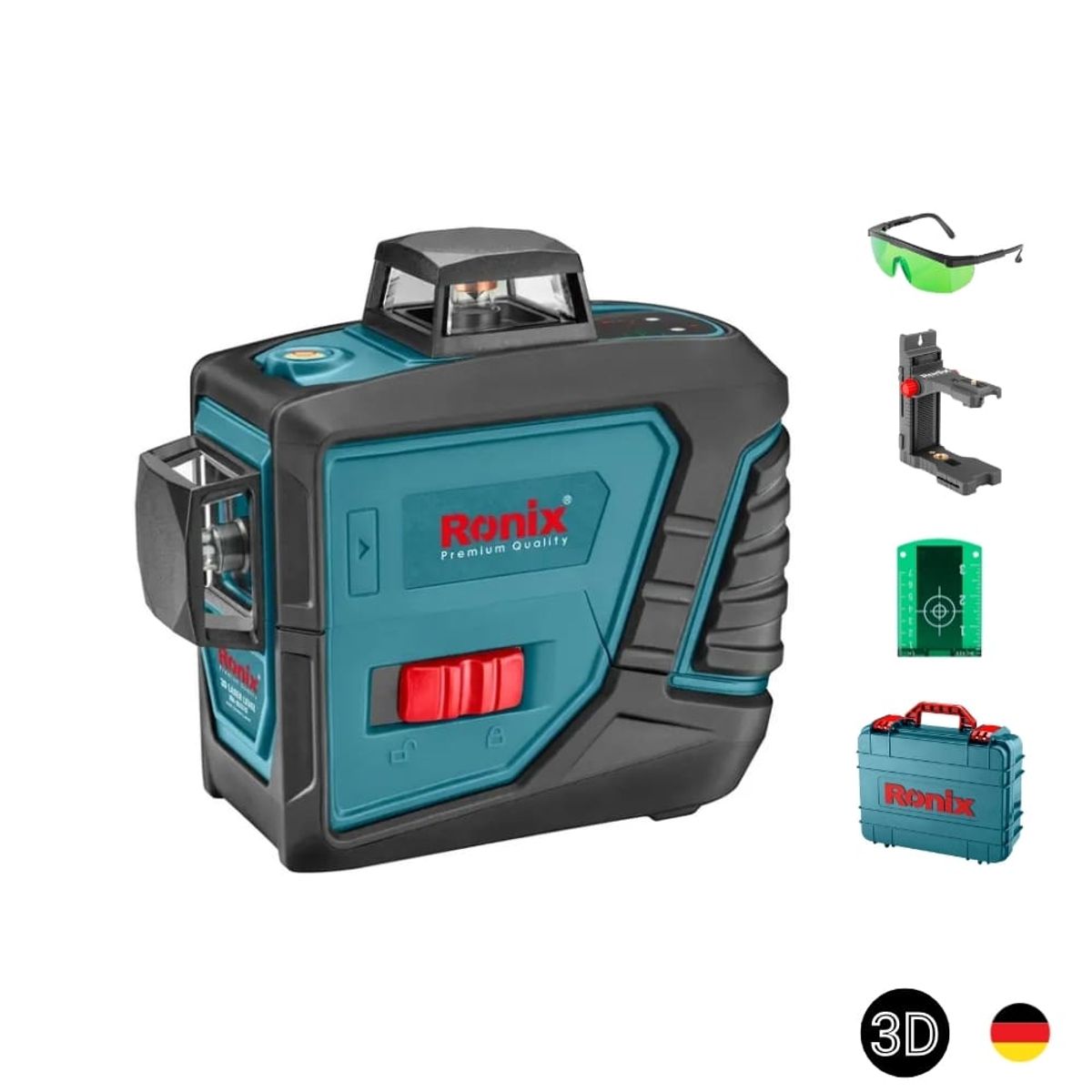 RONIX - Nivel Láser 3D Luz Verde INDUSTRIAL RONIX RH-9537G