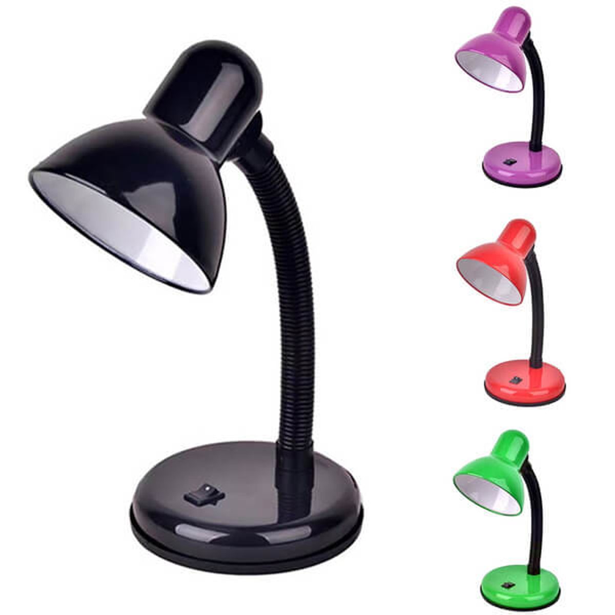 GENERICO - LAMPARA DE ESCRITORIO COLORES FLEXIBLE E27 + FOCO 15W