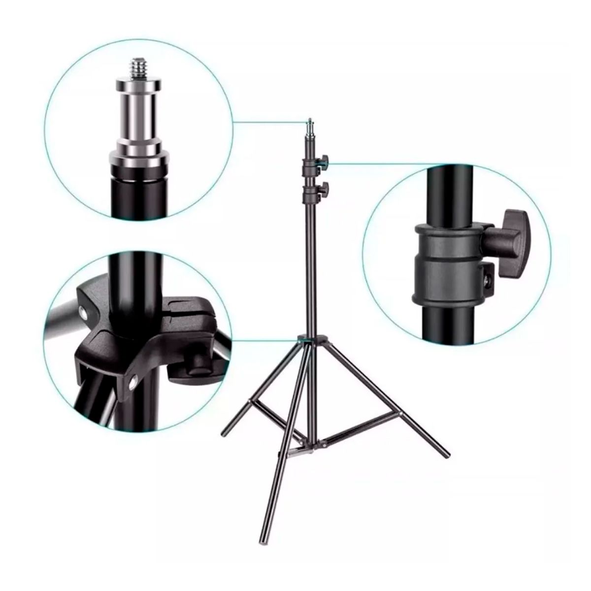 GENERICO - Aro Luz Led 26 CM RGB Colores + Trípode