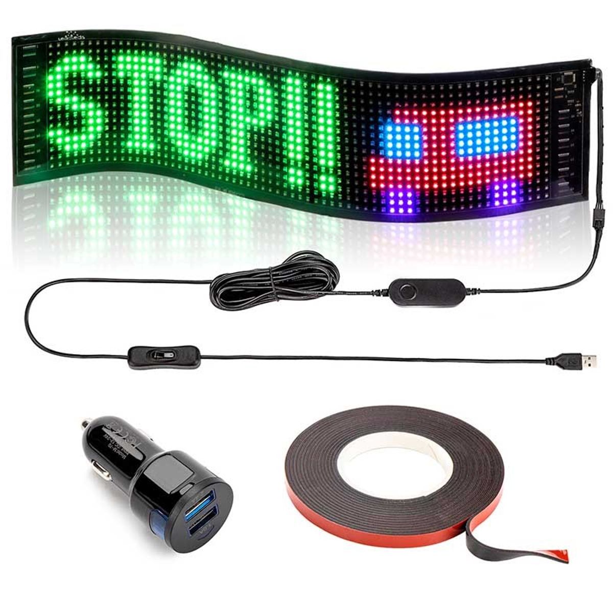 OEM - Pantalla LED RGB - Ojos Animados Con Aplicacion - 12x74CM