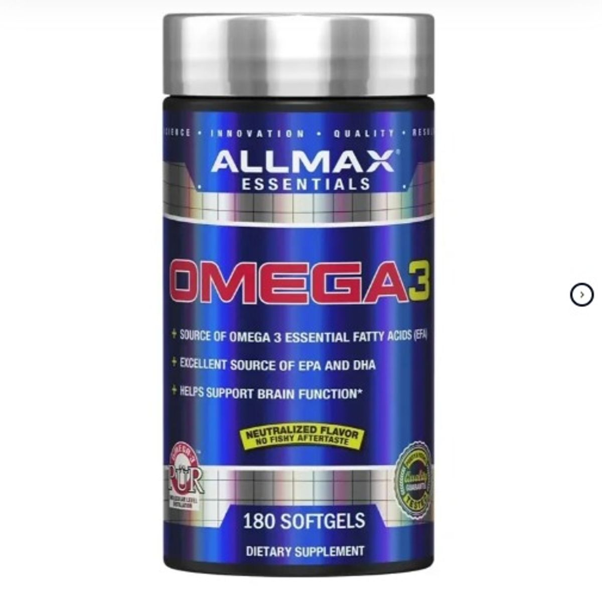 SUI GENERIS - omega 3, 180 capsulas 1000 mg, hecho en USA