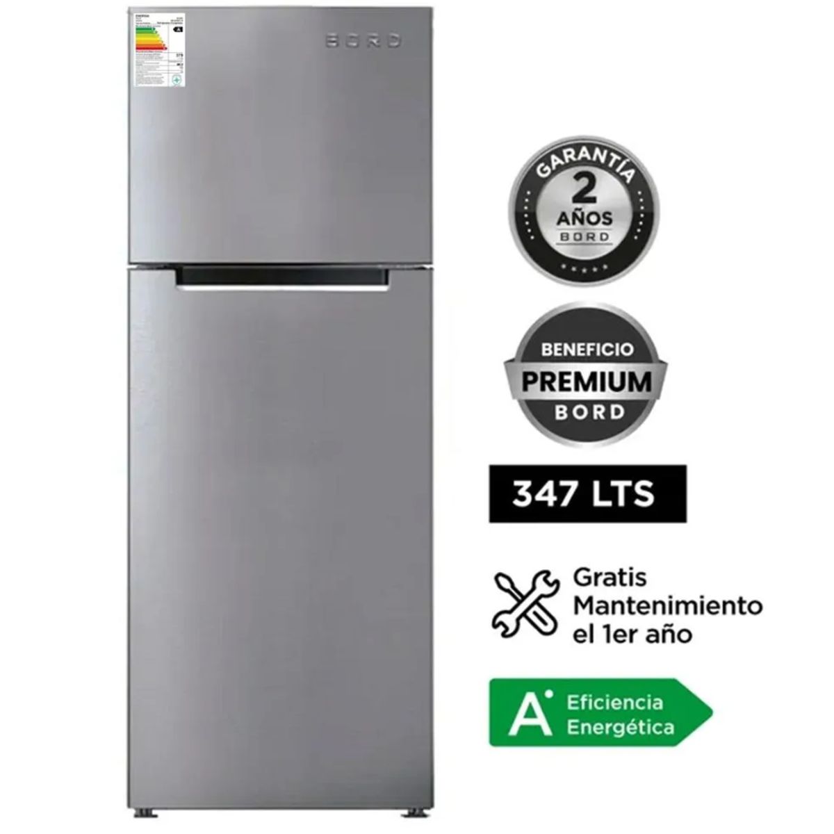BORD - Refrigeradora BORD 347L Top Frezzer No Frost RE340NFI-H