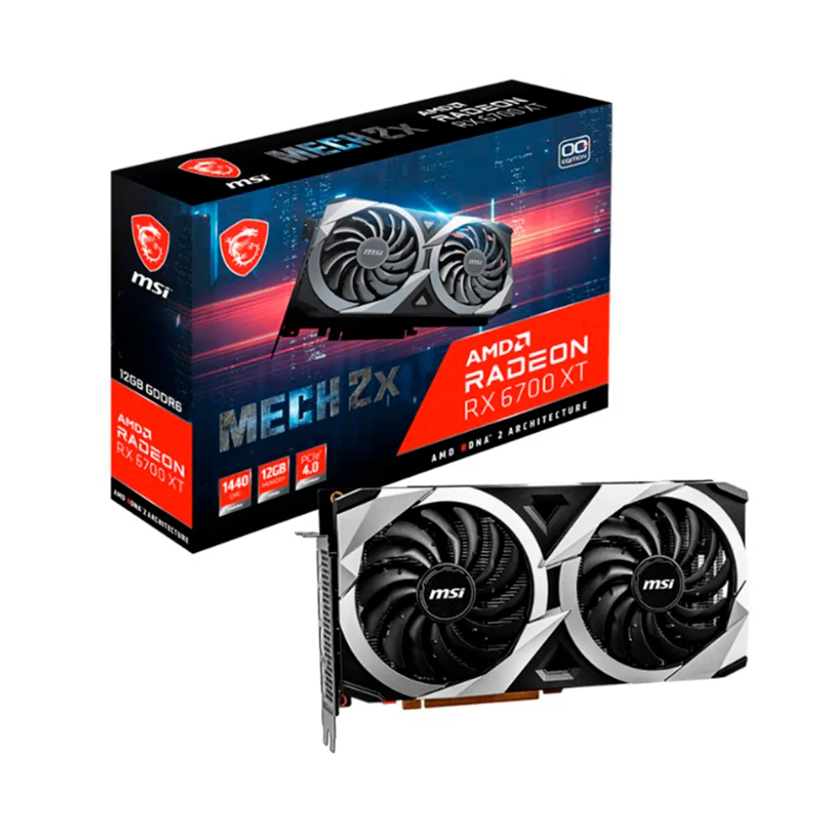 Msi - TARJETA DE VIDEO MSI RADEON RX 6700 P-NRADEON RX 6700 XT MECH 2X 12G