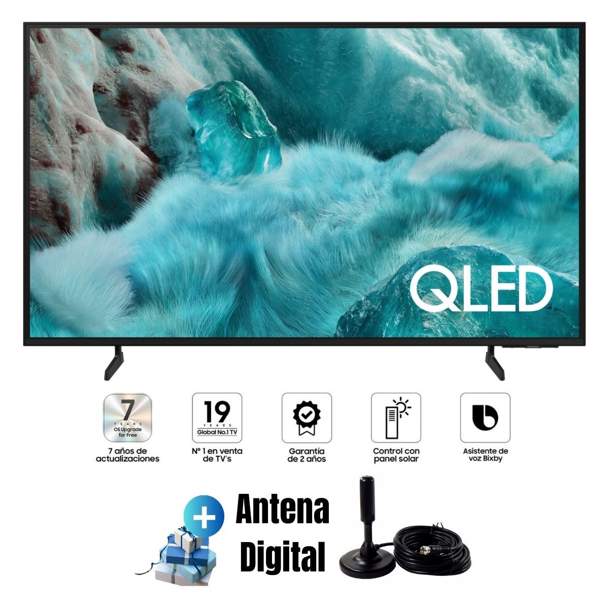 SAMSUNG - Televisor Samsung 50 UHD 4K QLED VISION AI QN50Q7FAAGXPE + Ant