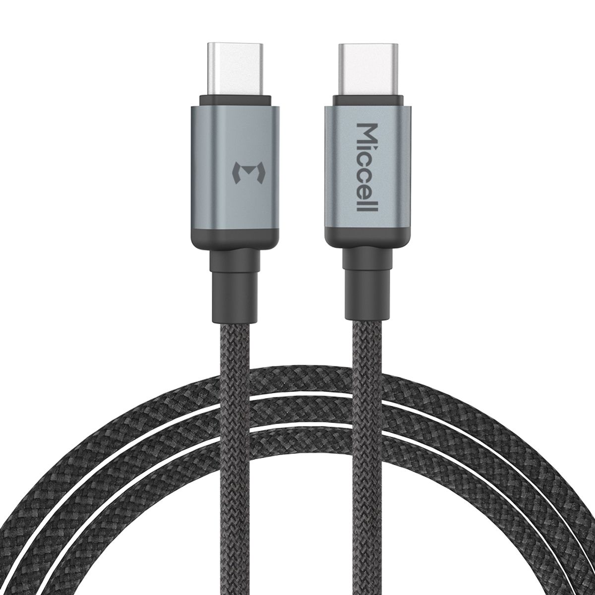 MICCELL - Miccell Cable Tipo C PD 60W Carga Rápida Nylon Trenzado Alta Resistencia