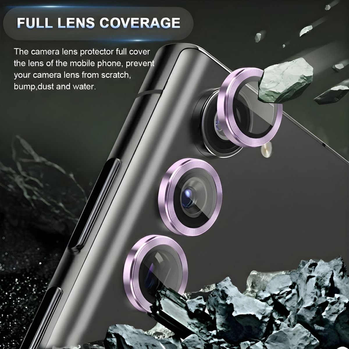 SHIELD - Mica Protector de Cámara Individuales Metálico Lila para Samsung Galaxy A16