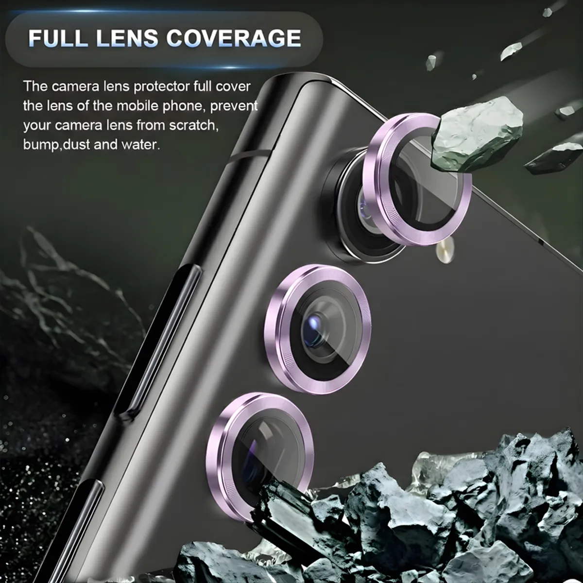 SHIELD - Mica Protector de Cámara Individuales Metálico Lila para Samsung Galaxy S25 FE