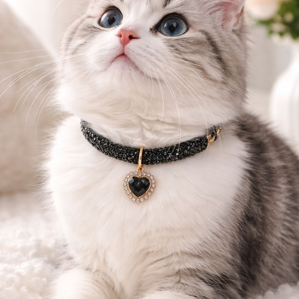 GENERICO - COLLAR ELEGANTE PARA GATOS - NEGRO