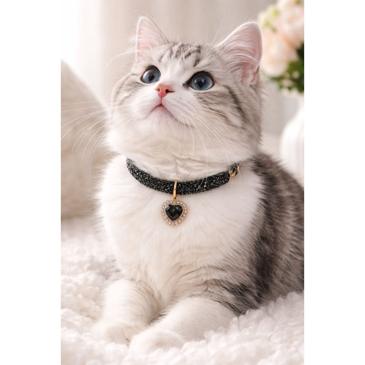 GENERICO - COLLAR ELEGANTE PARA GATOS - NEGRO