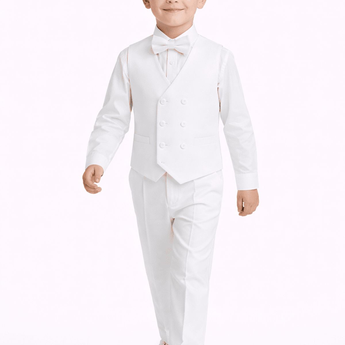 GENERICO - CONJUNTO PANTALÓN CHALECO CORBATA BLANCO