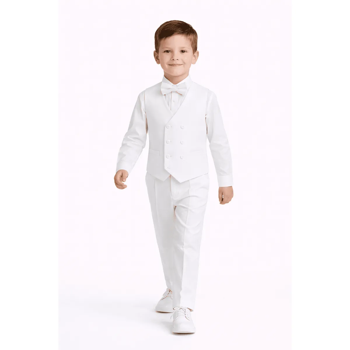 GENERICO - CONJUNTO PANTALÓN CHALECO CORBATA BLANCO