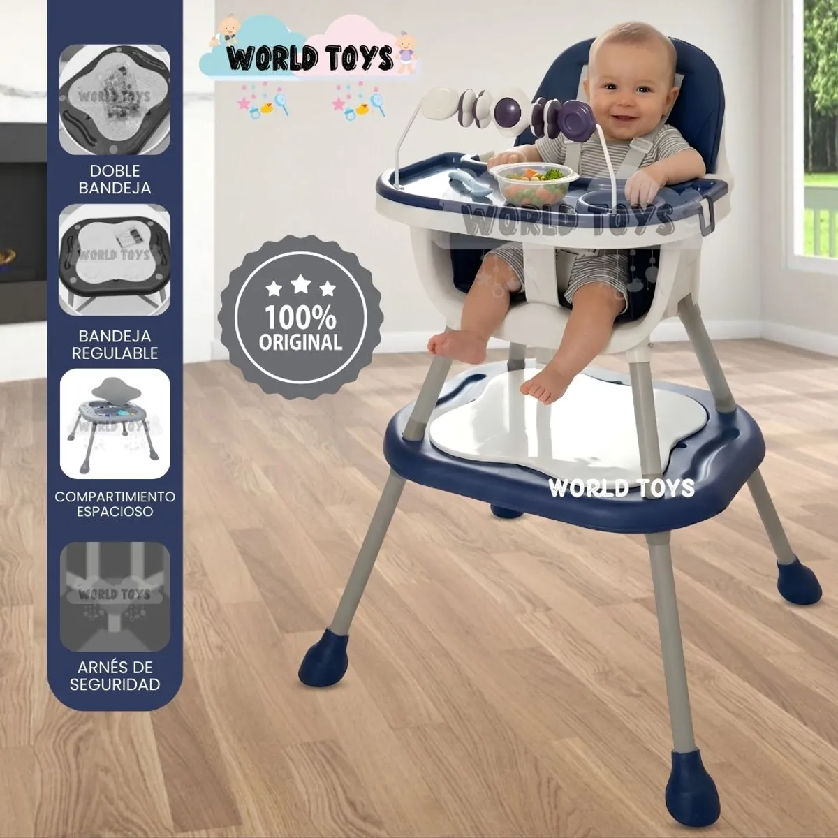 Baby - Silla de Comer Escritorio «GUMI» Edición Limitada Blue