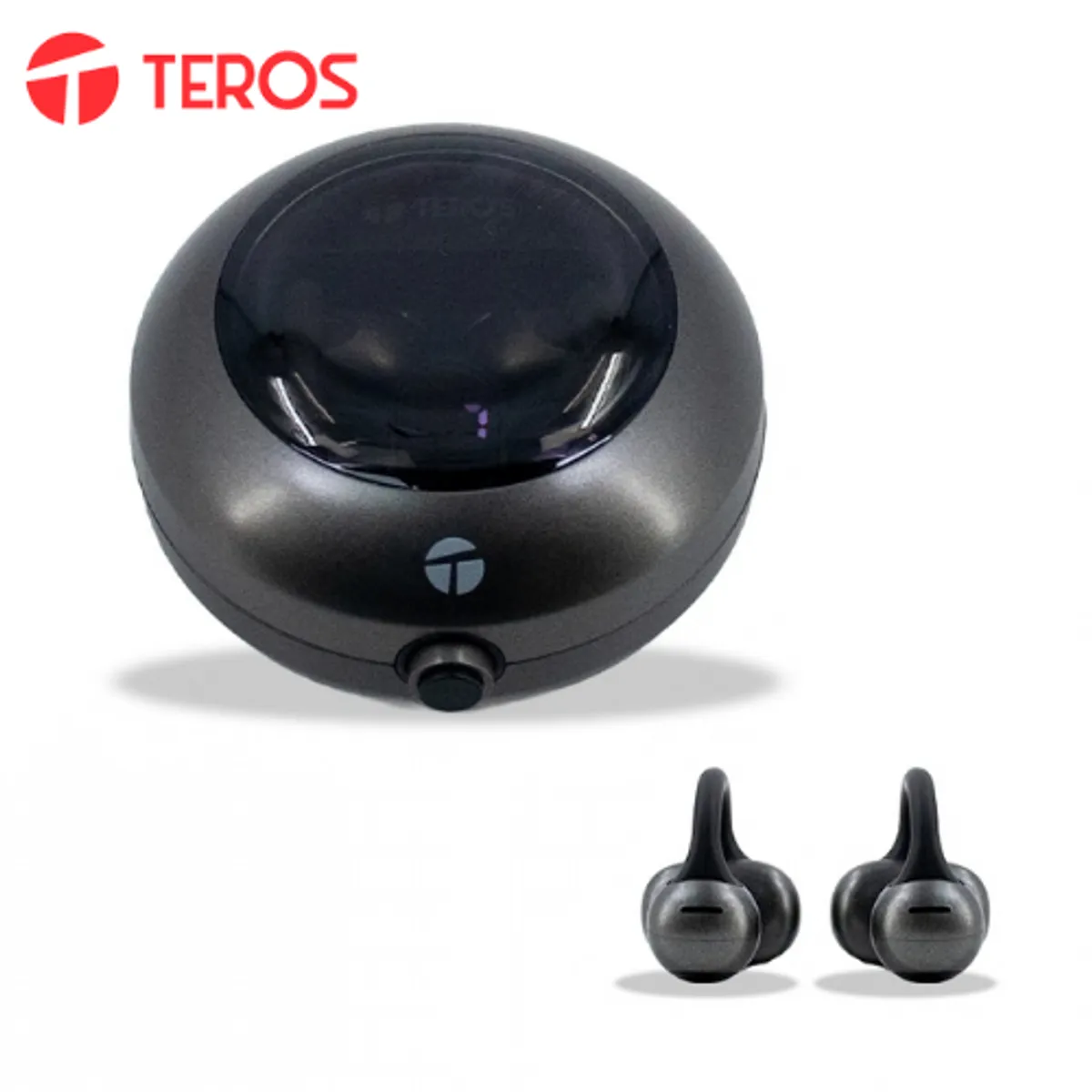 TEROS - Audífonos Inalámbricos TEROS TE-80712N, Bluetooth, Carga Tipo C, Negro Titanium