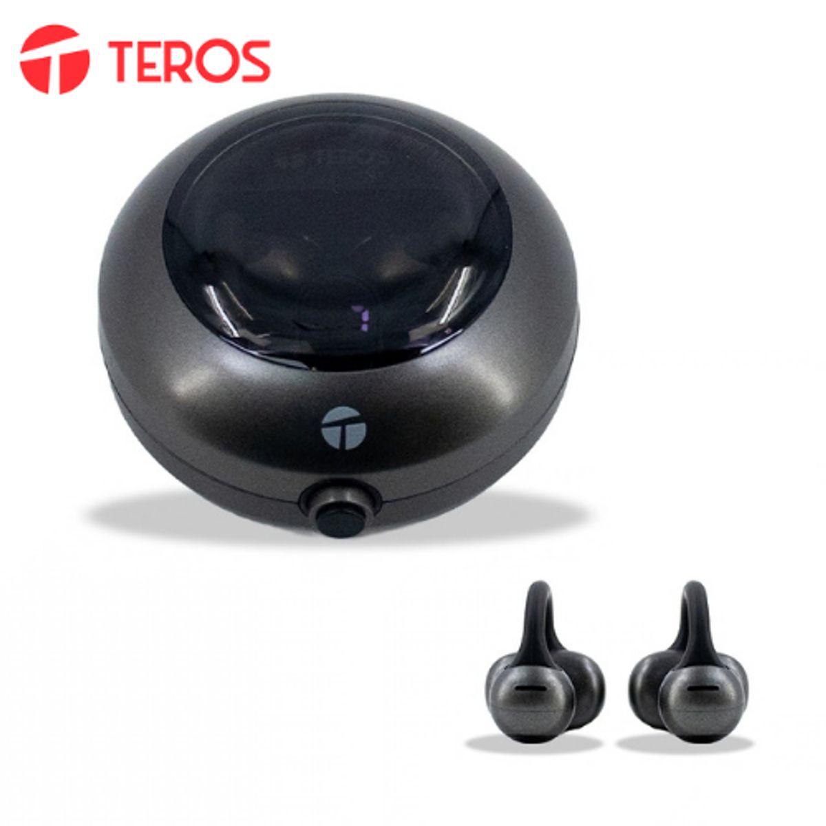 TEROS - Audífonos Inalámbricos TEROS TE-80712N, Bluetooth, Carga Tipo C, Negro Titanium