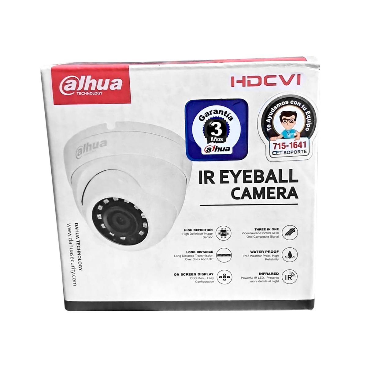DAHUA - CAMARA DAHUA DH-HAC-HDW1200MN-0280B-S4 DOMO P-N HAC-HDW1200M-S4
