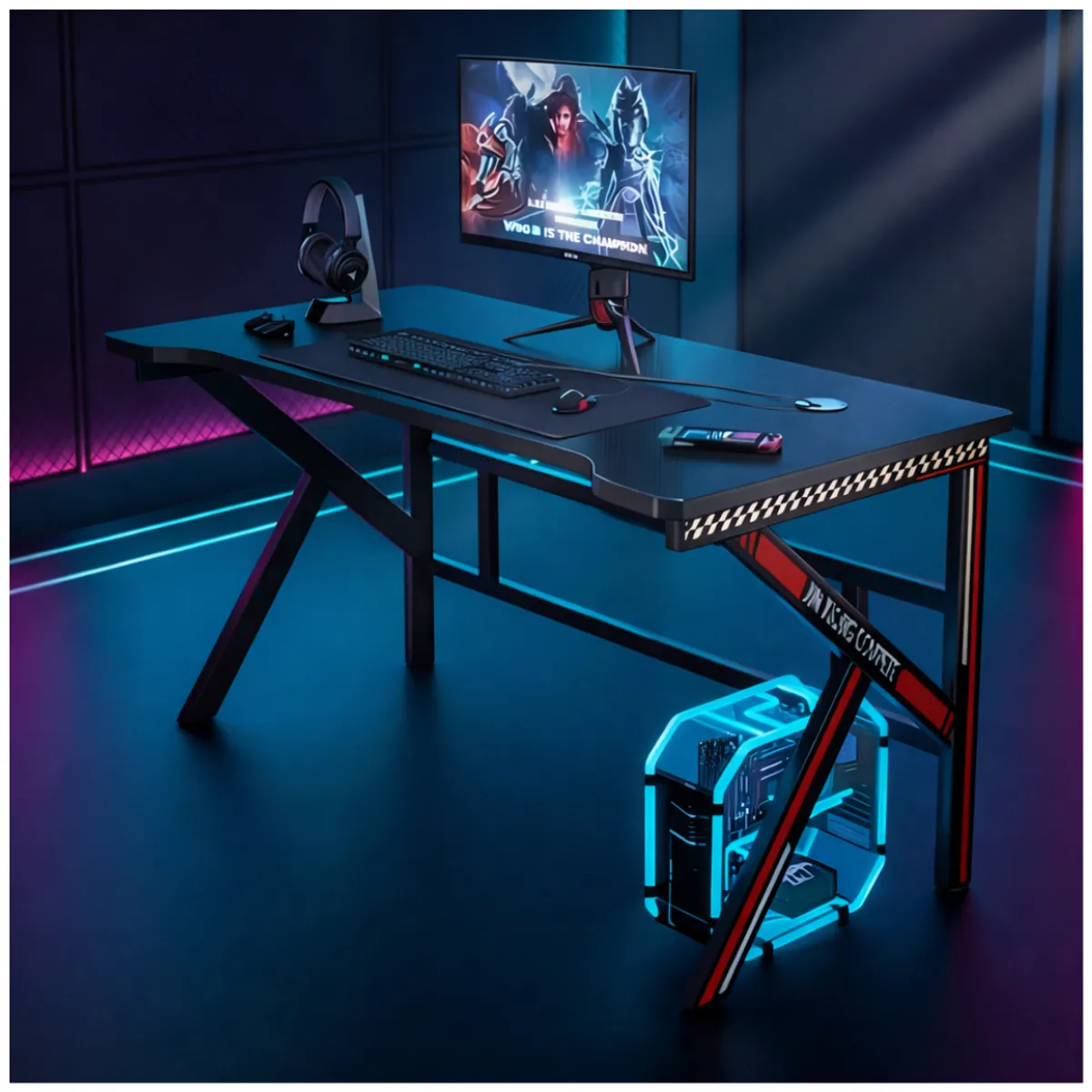 INSPIRA MARKET - Mesa Escritorio Gaming Moderno Multiuso