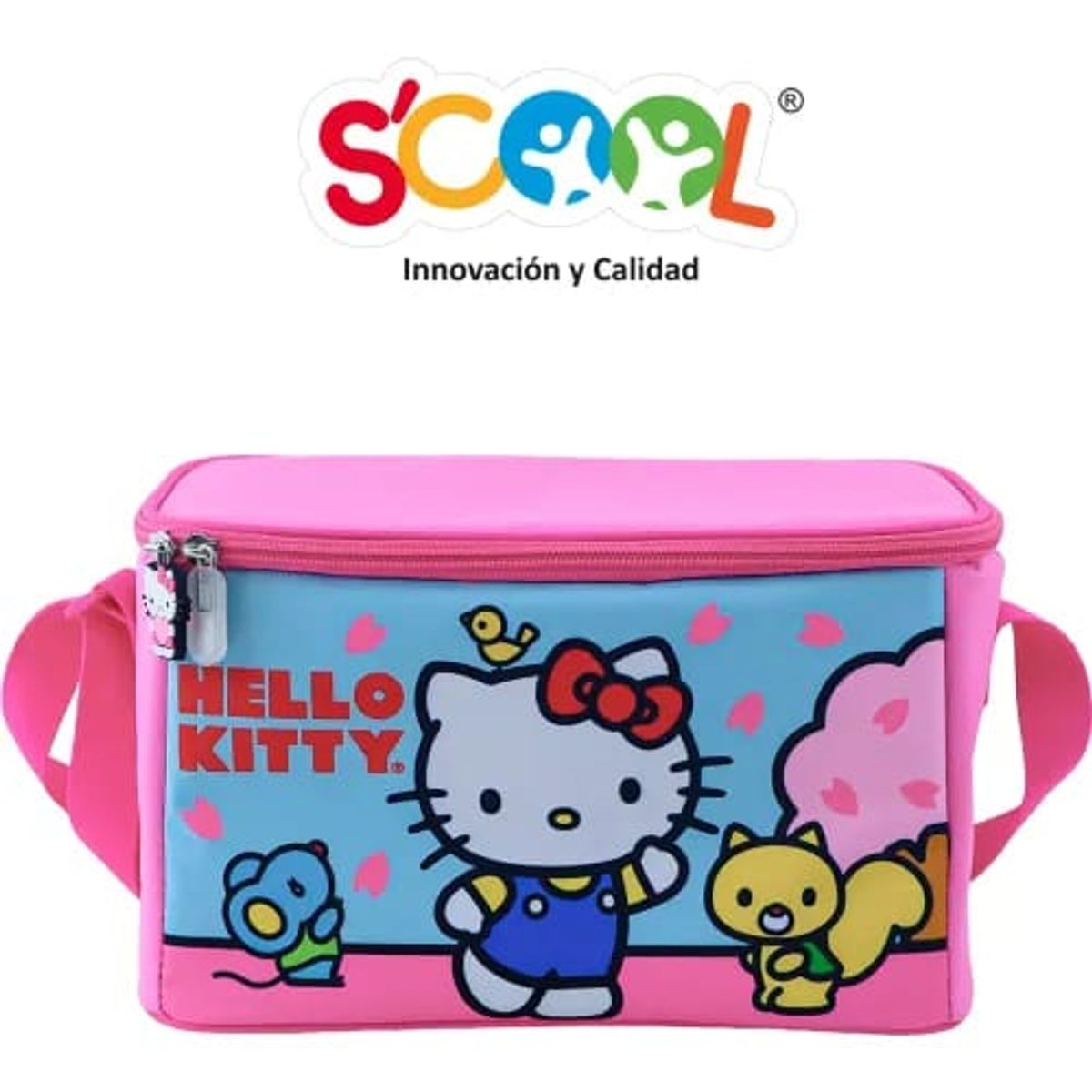 SCOOL - Mochila Hello Kitt y con Ruedas + Lonchera y Cartuchera