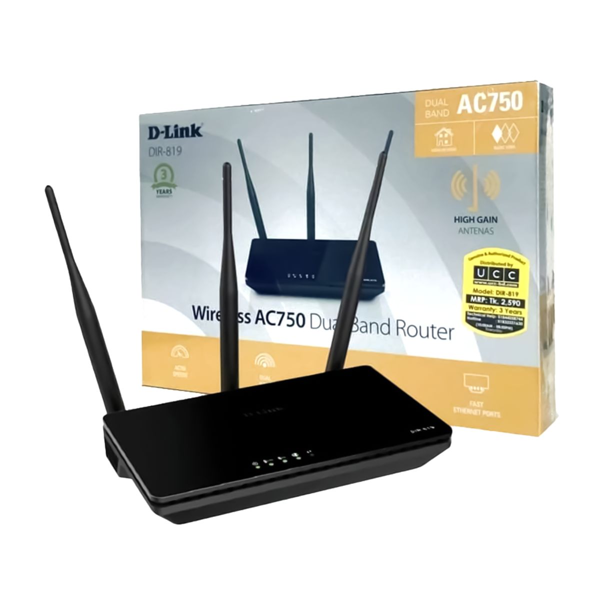 D-LINK - ROUTER D-LINK WIRELESS AC750 DIR-819 10-100MBPS DUAL BAND P-N DIR-819