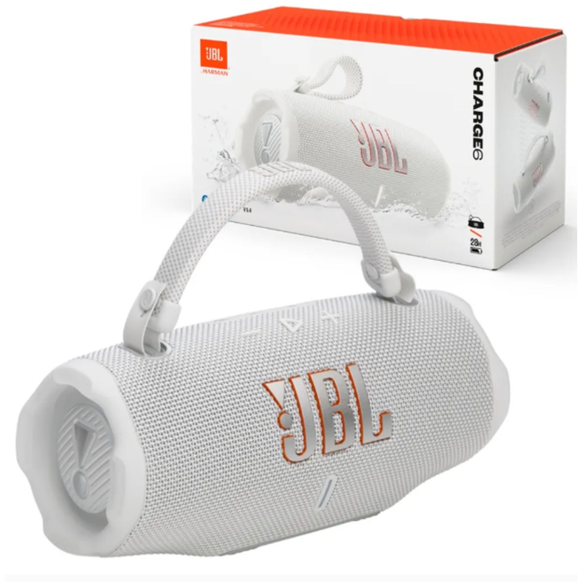 JBL - JBL CHARGE 6 BLANCO PARLANTE CON IP68 BLUETOOH AURACAST