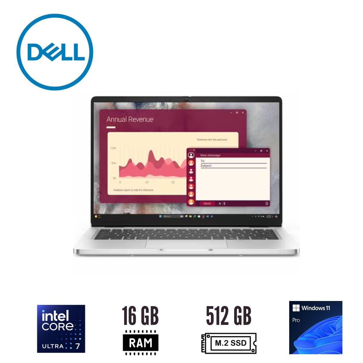 DELL - Portátil Dell Pro 14 PC14250 2HWN3 35.6cm (14") Intel Core Ultra 7 255U 16GB 512GB SSD Win 11 Pro