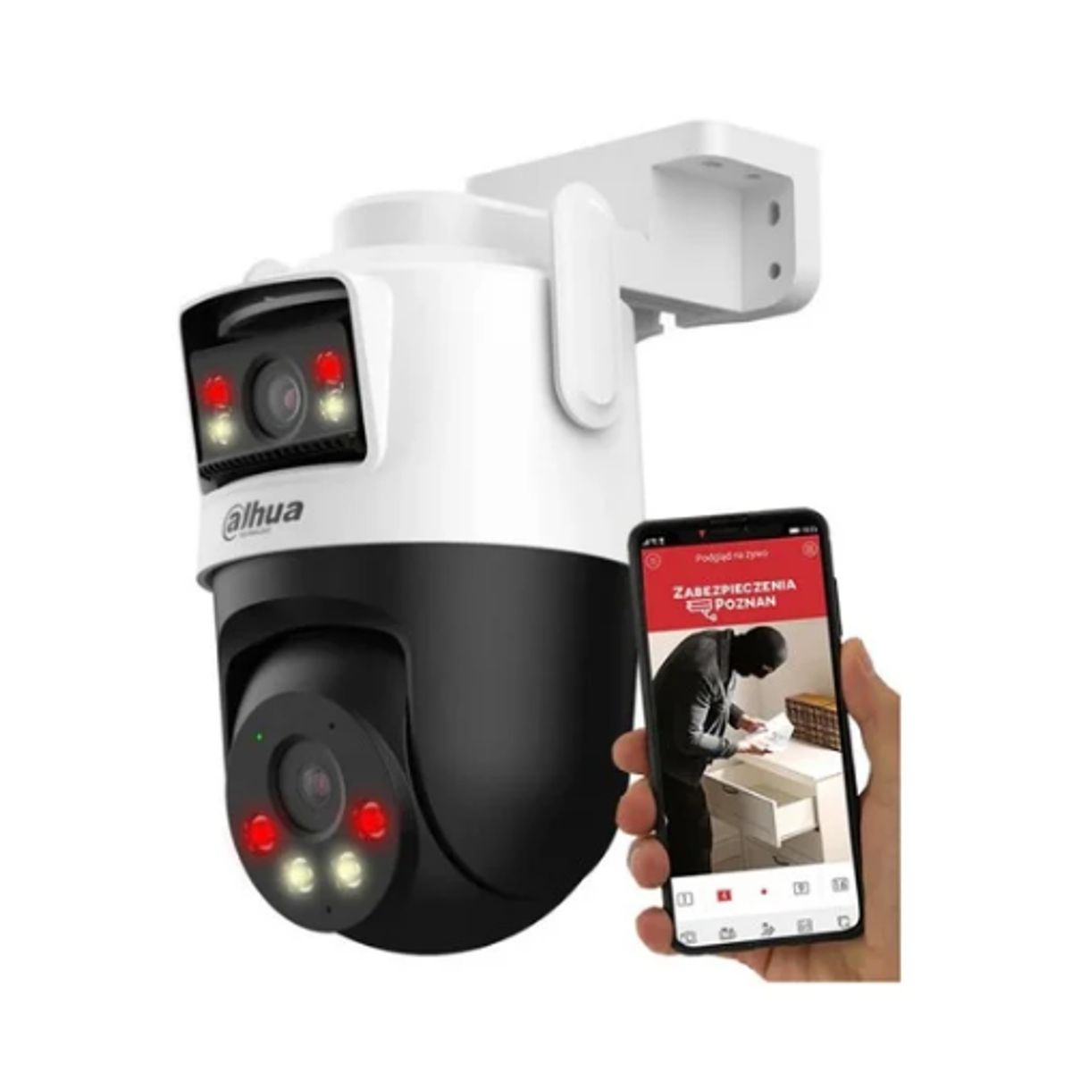 P3D-3F-PV Picoo Dual Cámara de Seguridad WiFi 360° 2K Doble Lente 3MP + 3MP, marca DAHUA - Foto 2