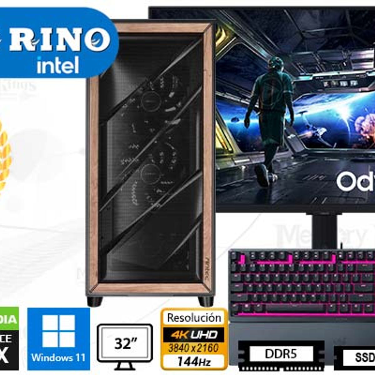 INTEL - Computadora Enovu Intel Core Ultra 9 285K 32GB 2TB SSD 32" RTX 5090 32GB Windows 11 Pro