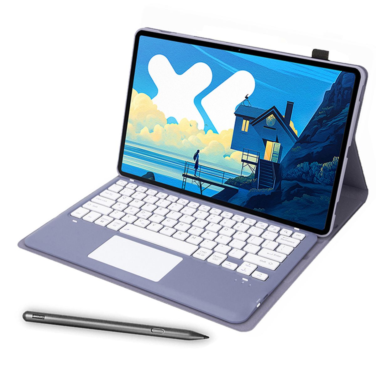 LENOVO - Tablet Xiaoxin Pad Pro 2025 12+256 12.7 WIFI-Verde+Teclado Morado+Lápiz táctil Lenovo